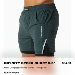 Alphalete Men’s Infinity Speed Short 5.5 - Hunter Green **NWT**